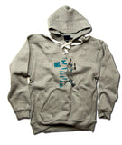 Mens Lace Hoodie Gray