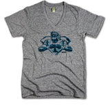 Mens V-Neck Heather Gray