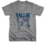 Mens V-Neck Heather Gray