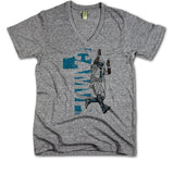 Mens V-Neck Heather Gray